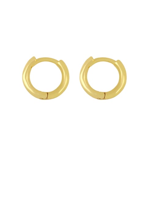 circular Brass Hollow Geometric Minimalist Stud Earring