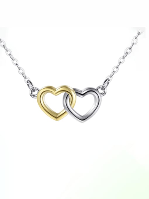 MODN 925 Sterling Silver  Minimalist Heart Pendant Necklace 0
