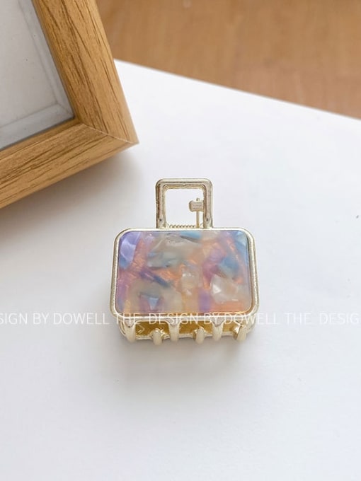 Colorful powder 3.3cm Cellulose Acetate Trend Geometric Alloy Jaw Hair Claw