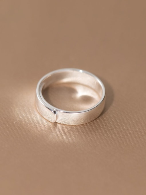 Rosh 999 Fine Silver Geometric Minimalist Band Ring 3