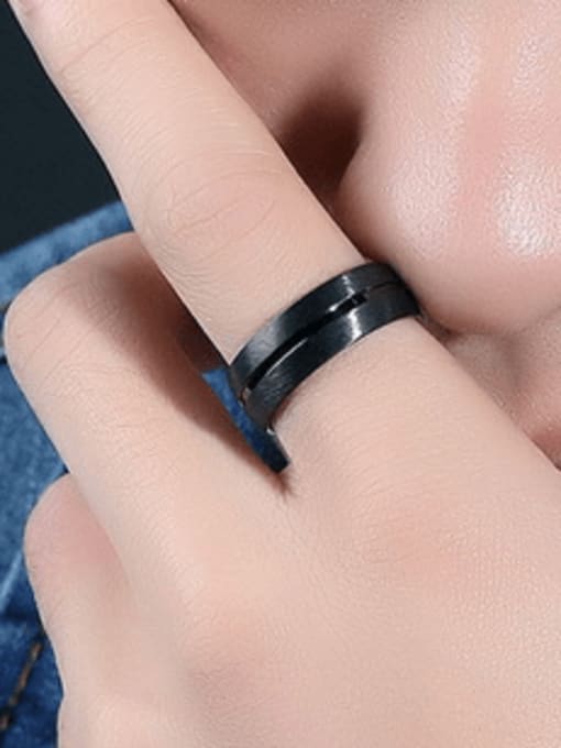 Open Sky Stainless steel Geometric Minimalist Band Ring 1