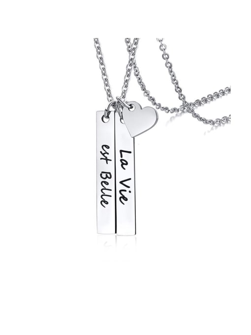 CONG Stainless Steel Bar Necklaces 2
