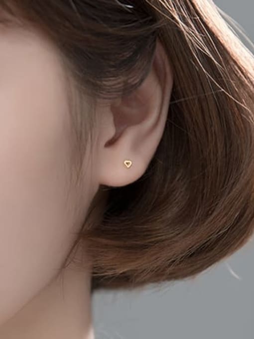 Rosh 925 Sterling Silver  Hollow Geometric Minimalist Earring 2