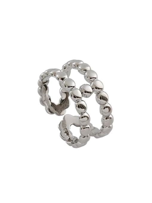 DAKA 925 Sterling Silver Bead Geometric Vintage Stackable Ring 4