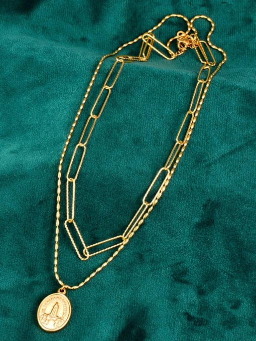 A TEEM Titanium Locket Vintage Multi Strand Necklace 2