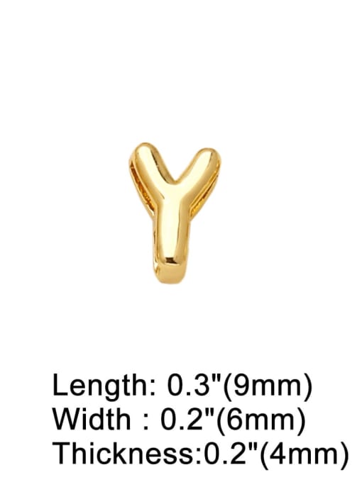 Y Brass Letter Minimalist Necklace