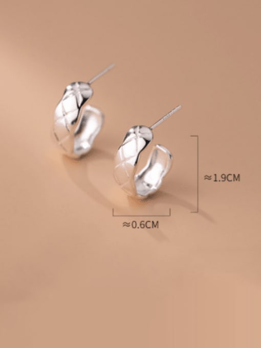 Rosh 925 Sterling Silver Geometric Minimalist Stud Earring 4