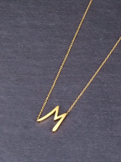 A TEEM Titanium Letter Minimalist pendant Necklace 1