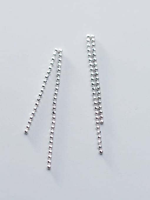 Rosh 925 Sterling Silver Bead Tassel Trend Stud Earring 2