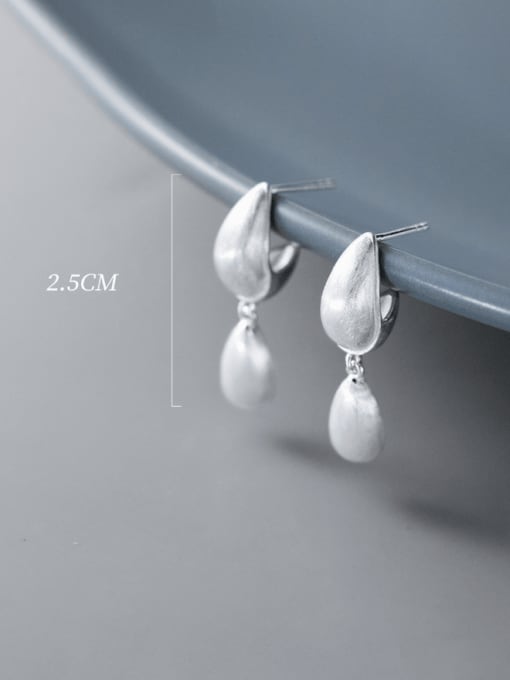 Rosh 925 Sterling Silver Water Drop Minimalist Drop Earring 3