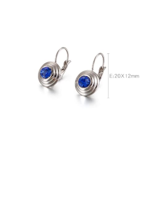 KAKALEN Titanium Cubic Zirconia Multi Color Round Minimalist Huggie Earring 3