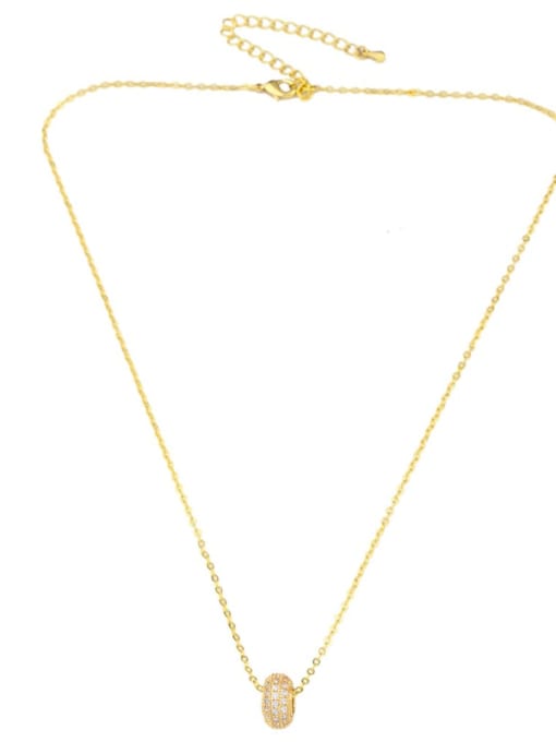 CC Brass Cubic Zirconia Round Vintage Necklace 3