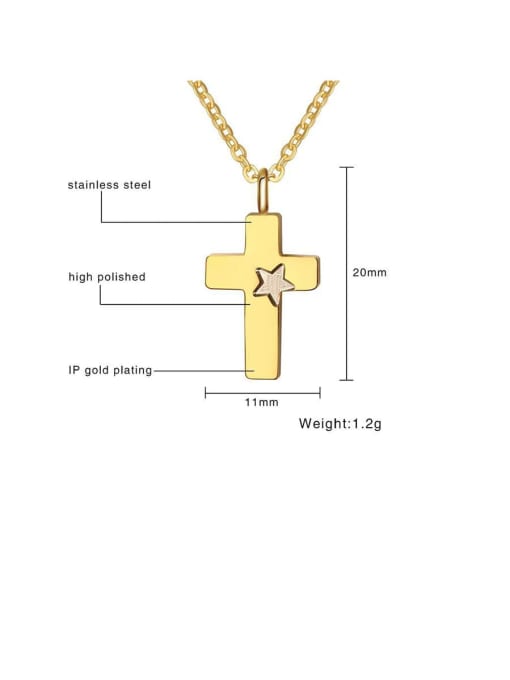 CONG Titanium Cross Minimalist Regligious Necklace 1