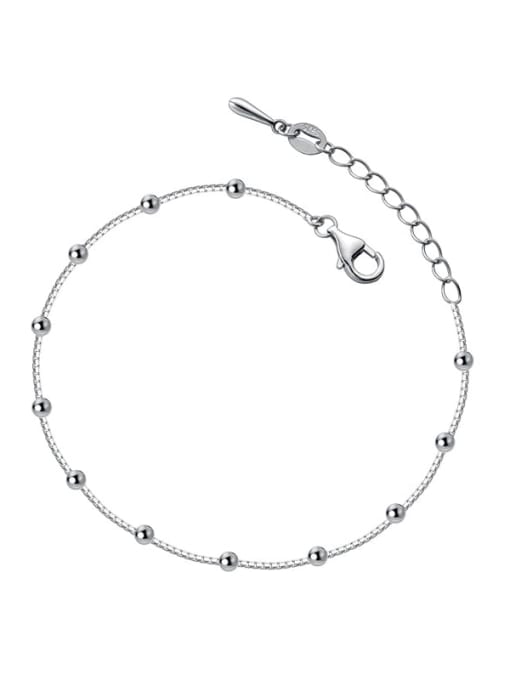 Rosh 925 Sterling Silver Bead Round Minimalist Bracelet 4