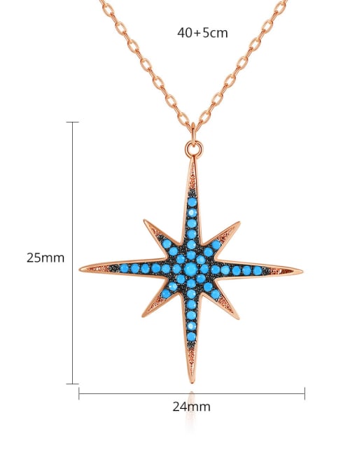 BLING SU Copper Cubic Zirconia  Minimalist  Rice-shaped pendant Necklace 3