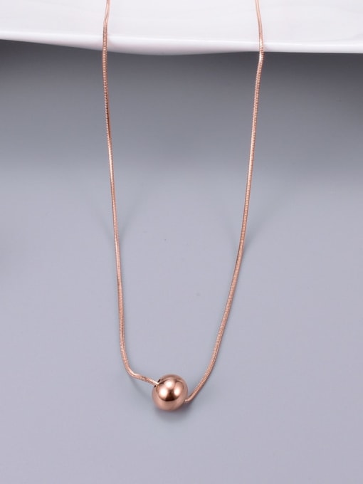 A TEEM Titanium Round Bead Necklace 0