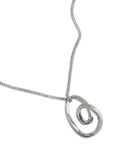 DAKA 925 Sterling Silver Hollow Heart Minimalist Necklace 4