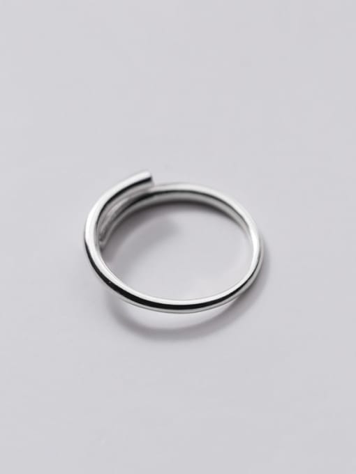 Rosh 925 Sterling Silver Smooth Irregular Minimalist Band Ring 3