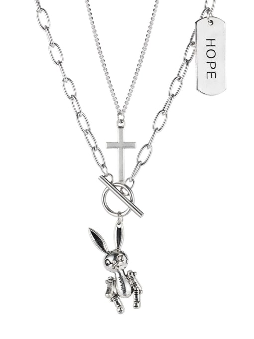 1924 Necklace Stainless steel Cross Hip Hop Necklace