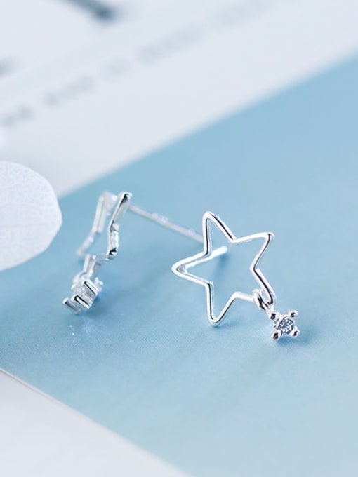 Rosh 925 Sterling Silver Star Minimalist Drop Earring 1