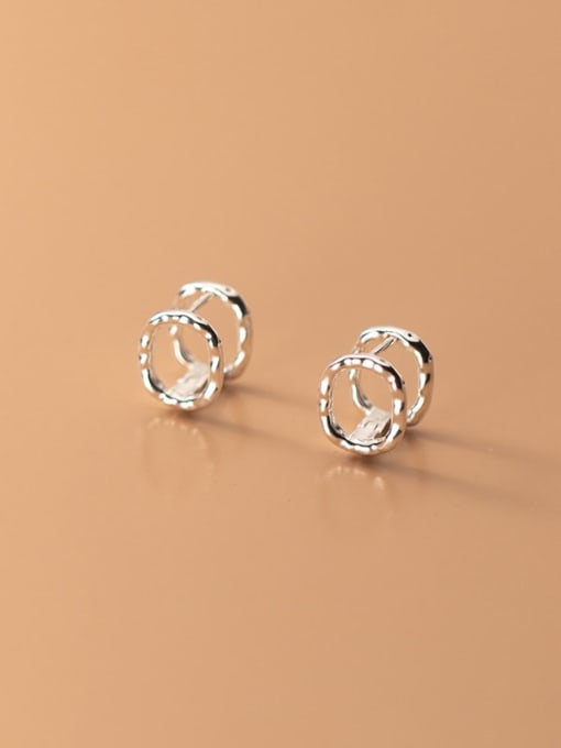 Rosh 925 Sterling Silver Geometric Minimalist Clip Earring 2