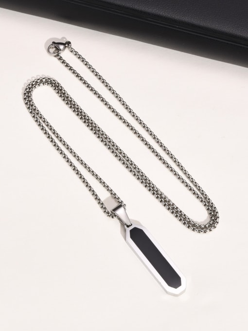 PN 1802 Pendant with Chain 60CM Stainless steel Hip Hop  Geometric Pendant