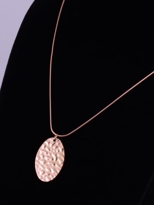 A TEEM Titanium Oval Minimalist pendant Necklace 1