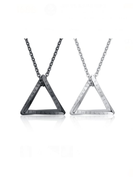 CONG Stainless steel Hip Hop Triangle  Pendant 0