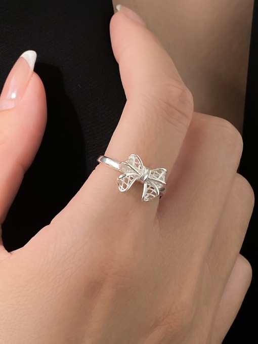 Rosh 925 Sterling Silver Butterfly Minimalist Band Ring 1