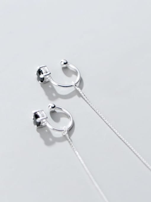 Rosh 925 Sterling Silver Round Minimalist Threader Earring 3