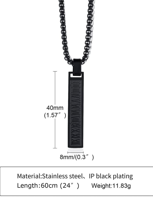CONG Titanium Steel Geometric Hip Hop Necklace 1