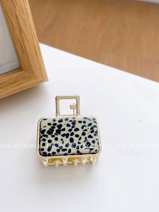 Black and white spots 3.3cm Cellulose Acetate Trend Geometric Alloy Jaw Hair Claw