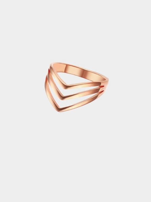 Arrow rose gold Stainless steel Geometric Minimalist Band Ring