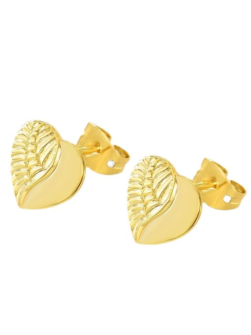CHARME Brass Heart Trend Stud Earring