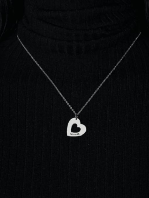 CONG Titanium Steel Heart Minimalist Necklace 1