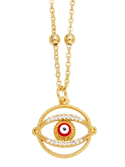 CC Brass Cubic Zirconia Evil Eye Vintage Necklace 4