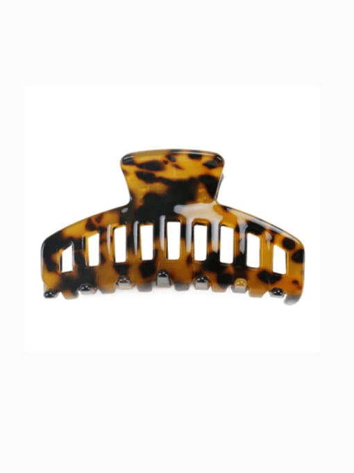 Deep tortoiseshell Cellulose Acetate Trend Geometric Alloy Jaw Hair Claw