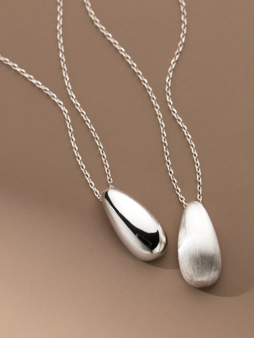 Rosh 925 Sterling Silver Water Drop Minimalist Necklace