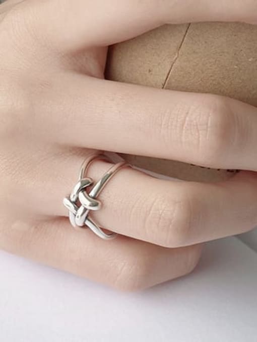 XBOX 925 Sterling Silver Geometric Vintage Stackable Ring 2