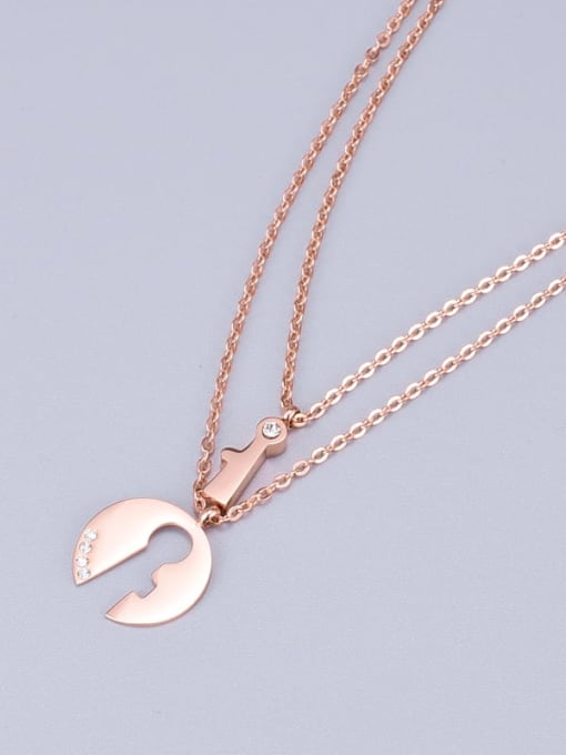 A TEEM Titanium Minimalist Key pendant Necklace