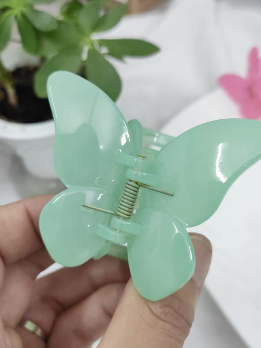 Mint Cellulose Acetate Trend Butterfly Alloy Jaw Hair Claw