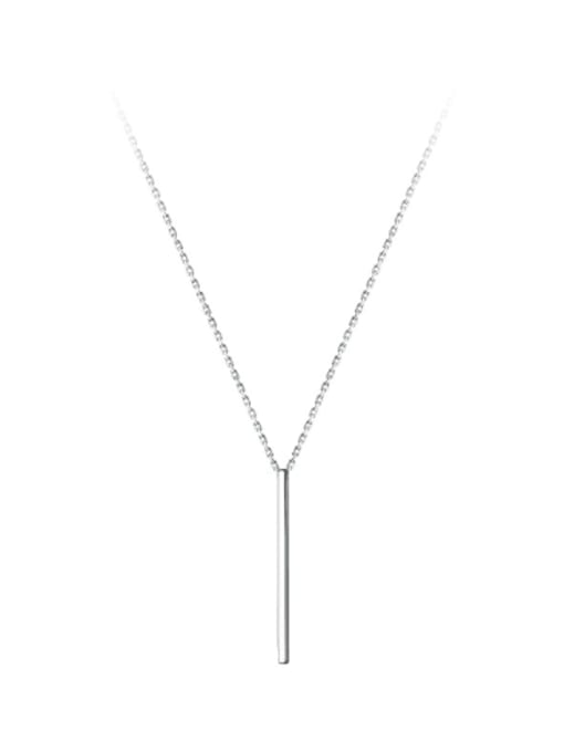 Necklace 925 Sterling Silver Geometric Minimalist Tassel Necklace