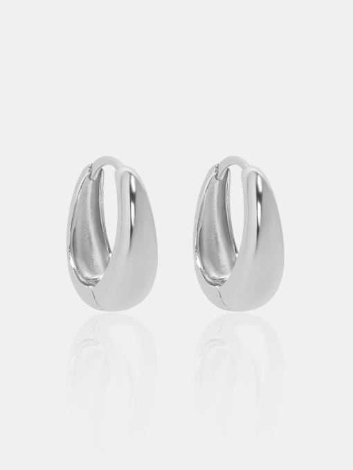 DAKA 925 Sterling Silver Geometric Luxury Huggie Earring