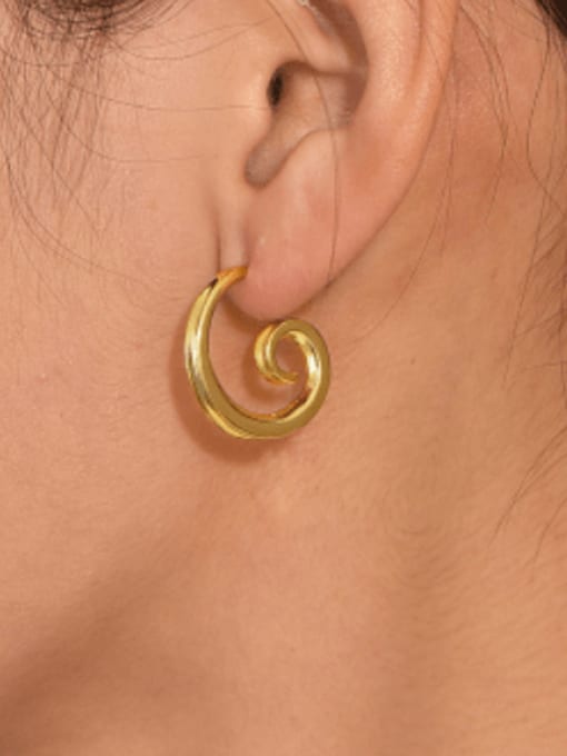 CHARME Brass Geometric Minimalist Drop Earring 1