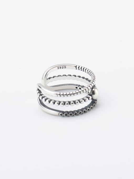 XBOX 925 Sterling Silver Geometric Vintage Stackable Ring 2