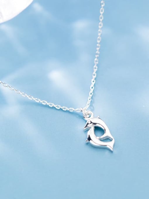 Rosh 925 Sterling Silver Dolphin Minimalist Necklace 0