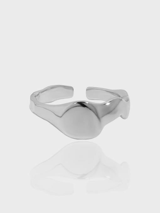 DAKA 925 Sterling Silver Geometric Minimalist Band Ring 0