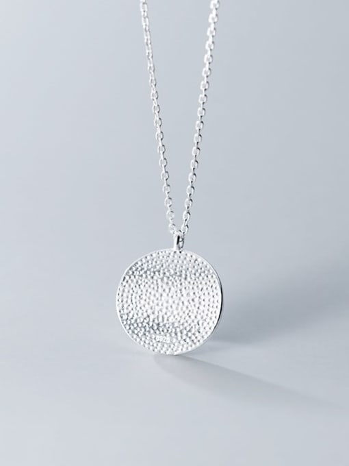 Rosh 925 Sterling Silver  Minimalist Round Pendant Necklace 2