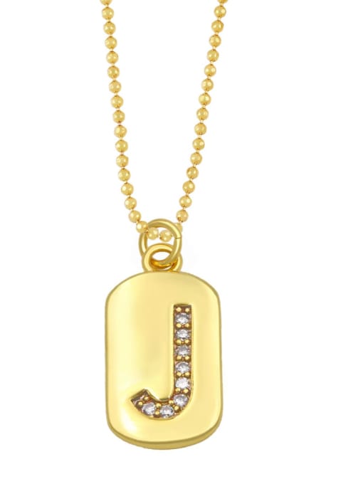 J Brass Cubic Zirconia Message Vintage Geometry Pendnat  Necklace