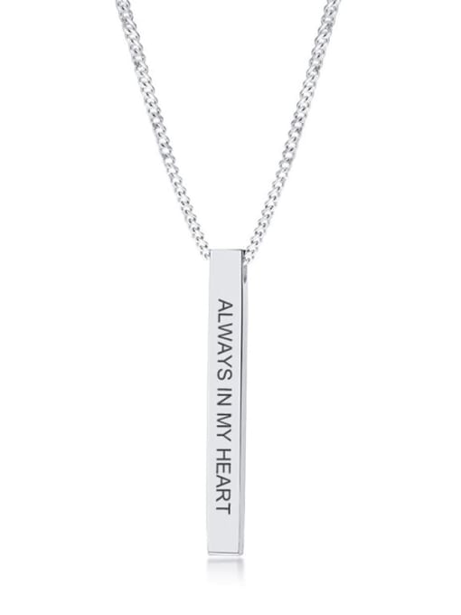 Long necklace blank (including 70cm) Titanium Steel Geometric  Minimalist Regligious Necklace